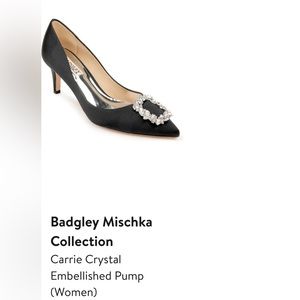Badgley Mischka Collection- Black and Crystal Pump